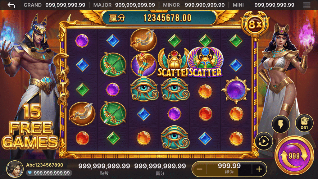 戰神賽特2、閃耀聖甲蟲與荷魯斯之眼符號，爆金氣勢全開。